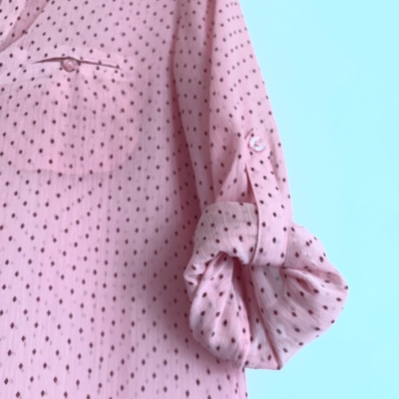 Beautiful Pink Blouse🌸tiny burgundy Diamonds throughout🌸 New from Nordstrom!🌸 - Picture 8 of 12